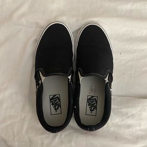 Vans Black Slip on Sneakers Size Women’s 9 / Mens 7 Great Condition!